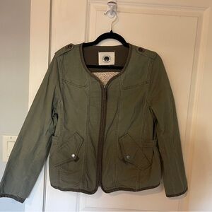 Anthropologie Daughters of the Liberation Crochet Back Military Jacket (US 8)